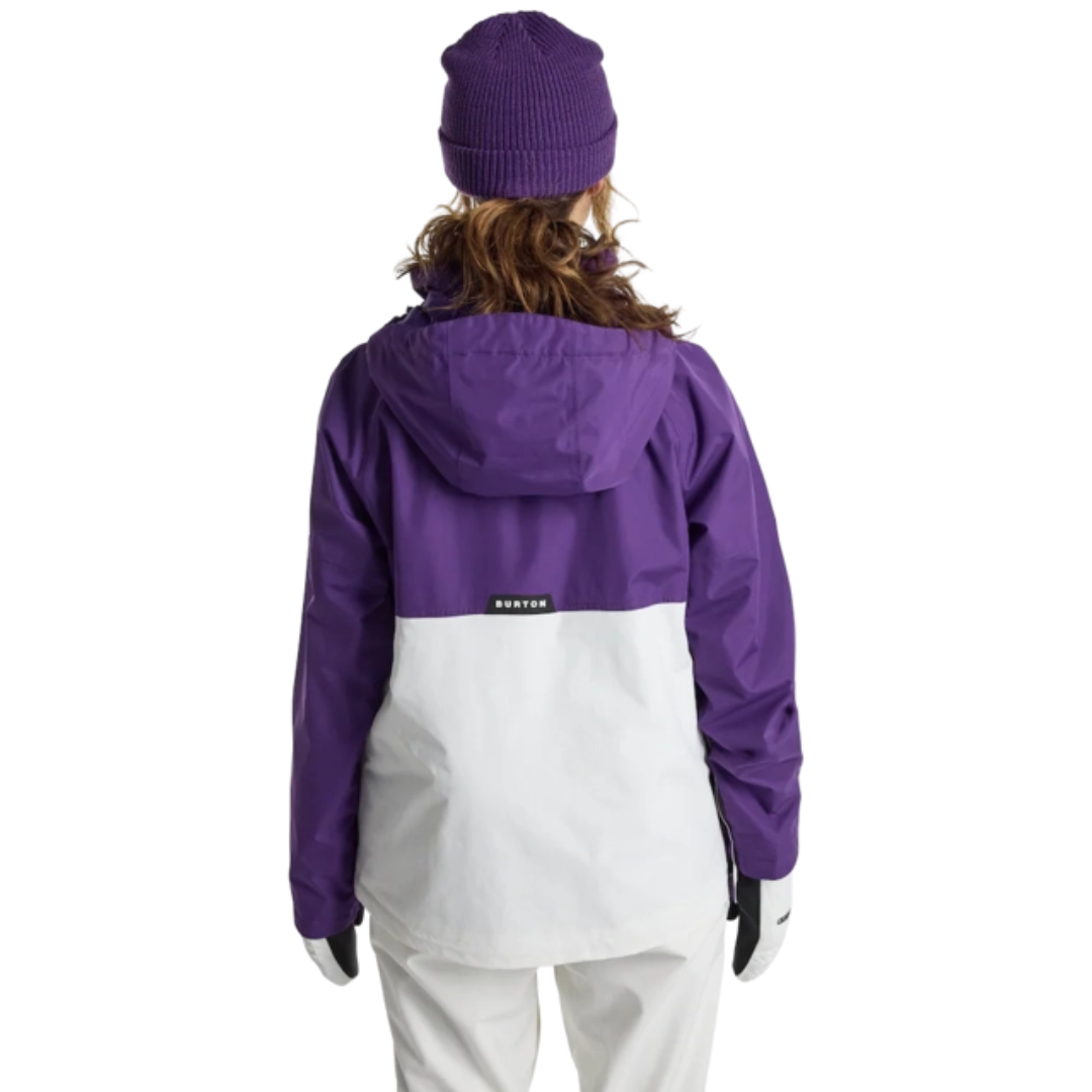 Burton Women's Frostner 2L Anorak Jacket - Imperial Purple/Stout White