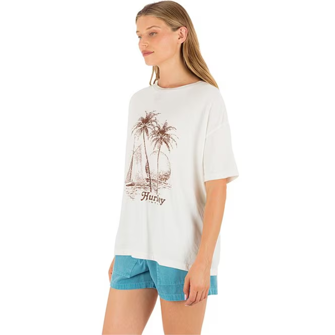 Hurley Hurley Women's Fair Winds Boyfriend Tee Tofu XS Womens T-Shirts