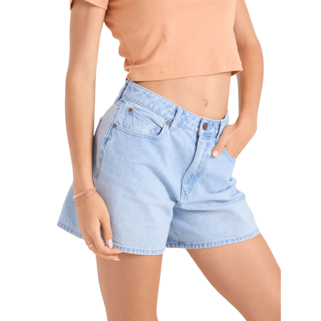 Volcom Volcom Women's Stoned BF Shorts Blue Bird 25 Womens Jean Shorts