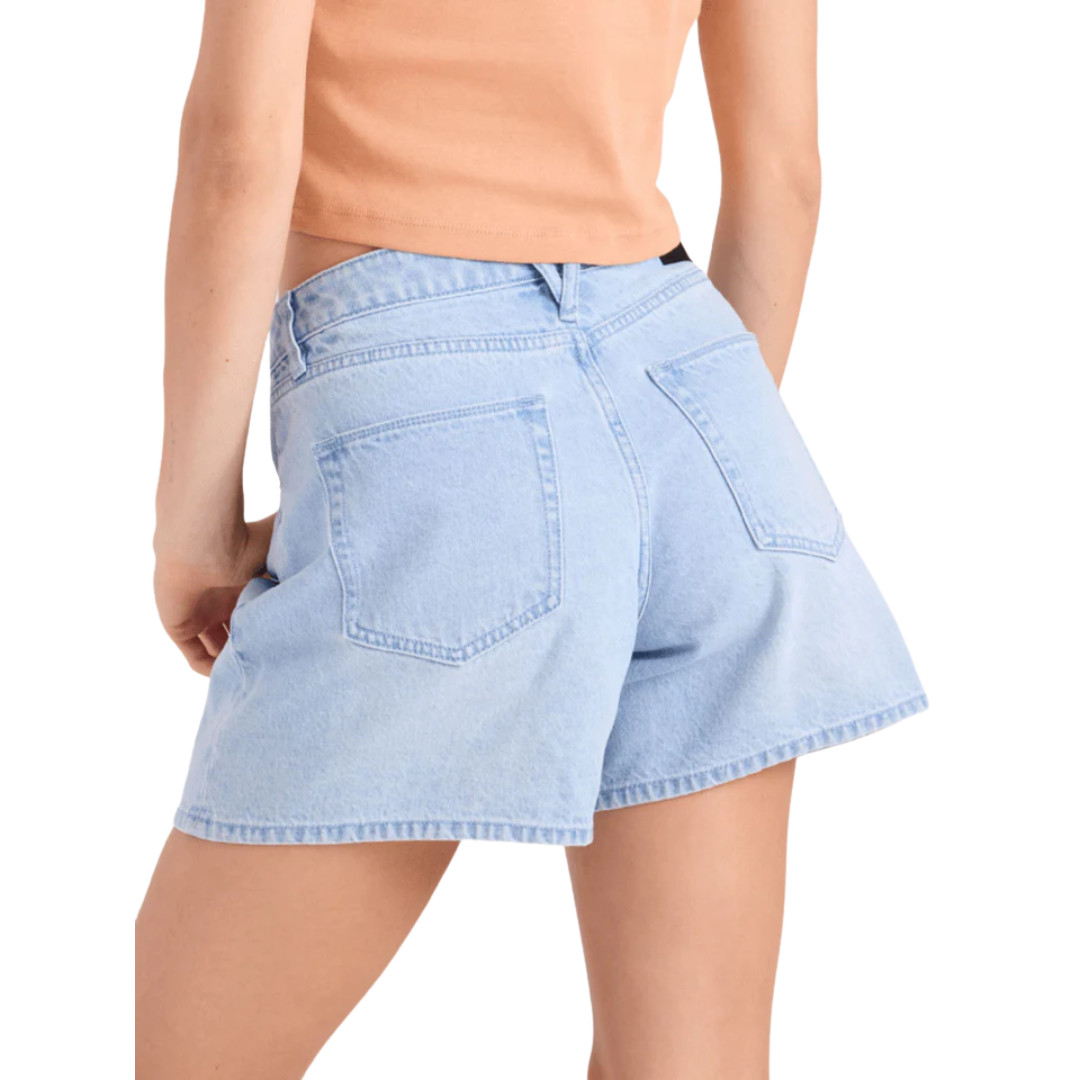 Volcom Volcom Women's Stoned BF Shorts Blue Bird 25 Womens Jean Shorts