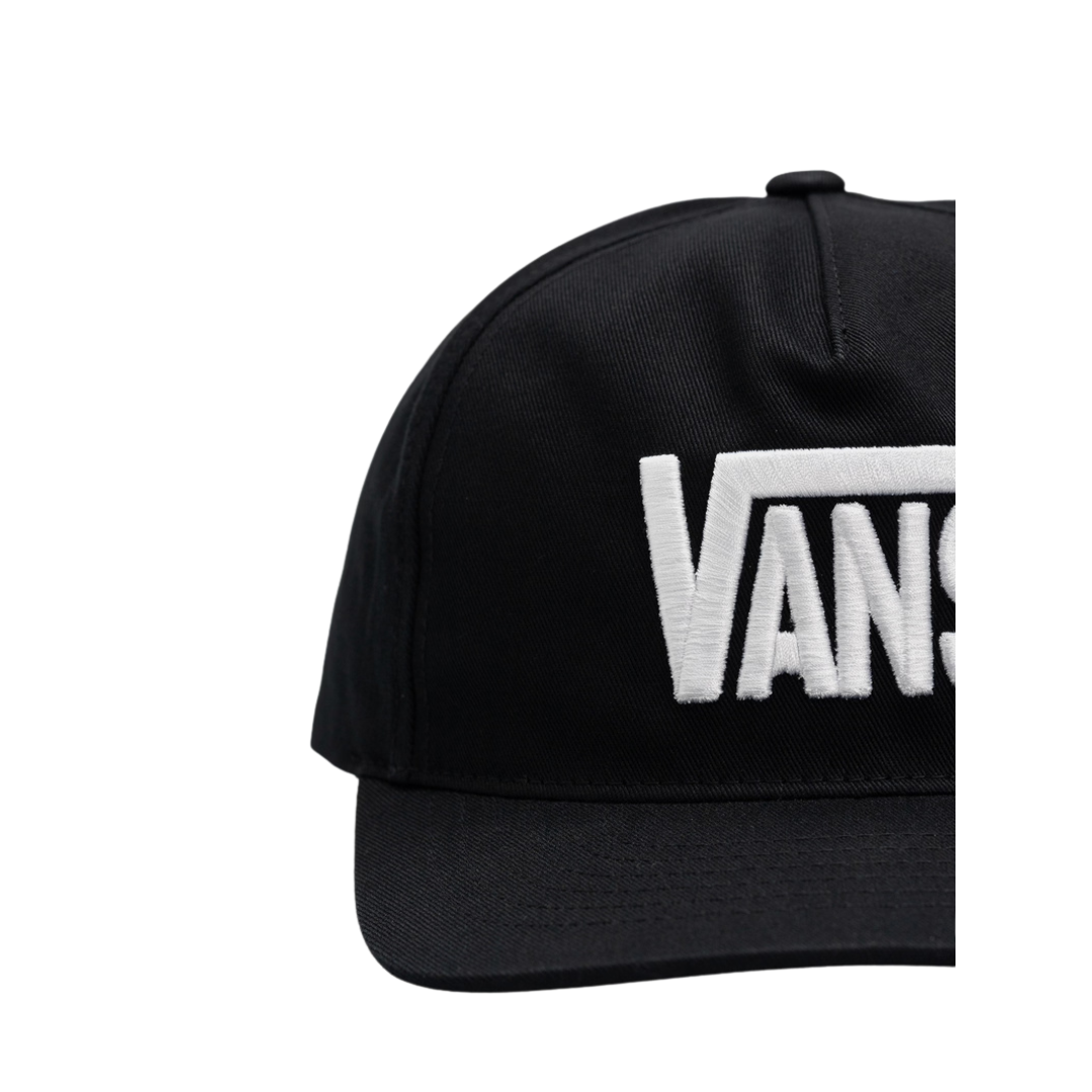 Vans Vans Men's Stretch Logo Snapback - Black Black One Size Mens Hats Flat Brim