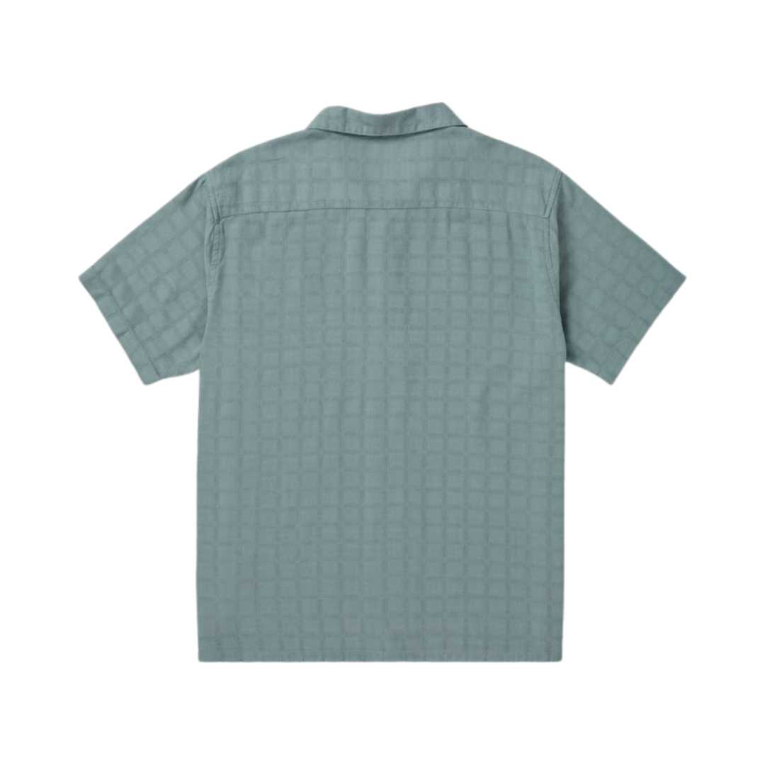 RVCA RVCA Men's Vacancy SS Button Up Ceramic M Mens Button Up Short Sleeve Shirts
