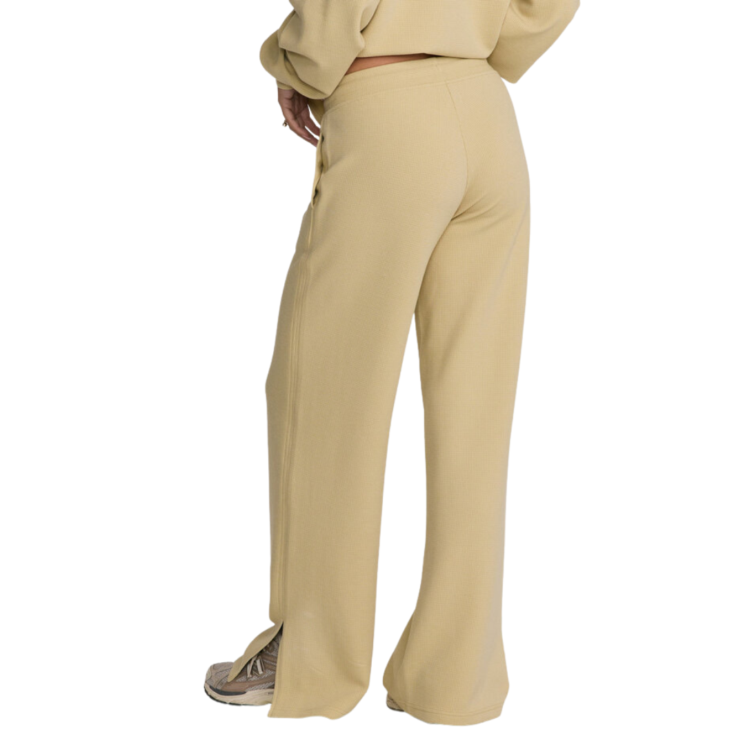RVCA RVCA Women's Glory Waffle Split Pant - Vintage Khaki Vintage Khaki S Womens Pants and Jeans