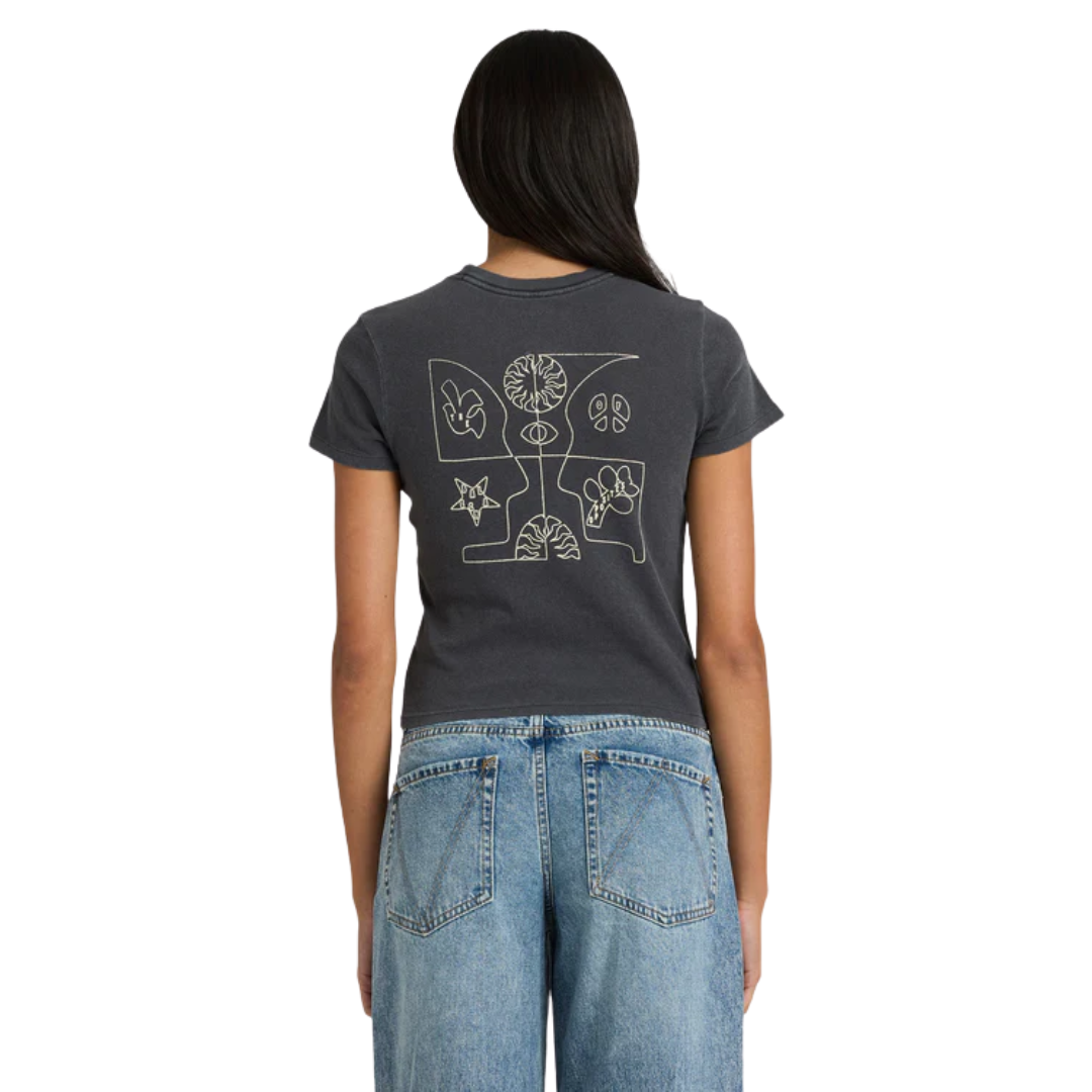 RVCA RVCA Women's 411 Tee - Graphite Graphite S Womens T-Shirts