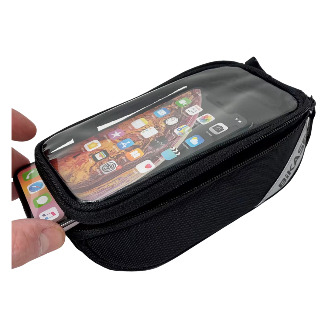 BiKase BiKASE Beetle 6 Top Tube Phone & Storage Case Black OS Bike Phone Holder