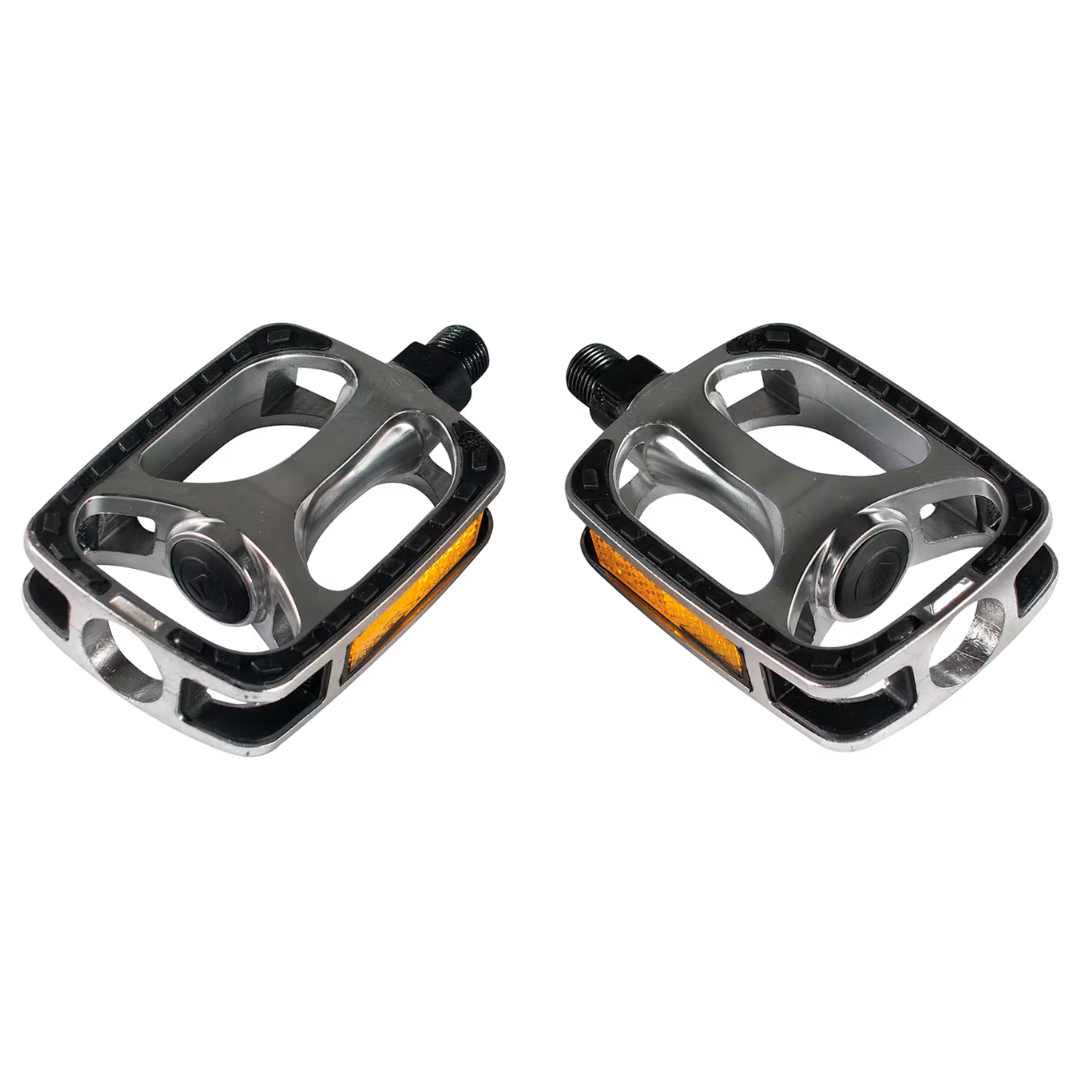Trek Trek Hybrid Pedal Set Silver/Black 9/16" Bike Pedals