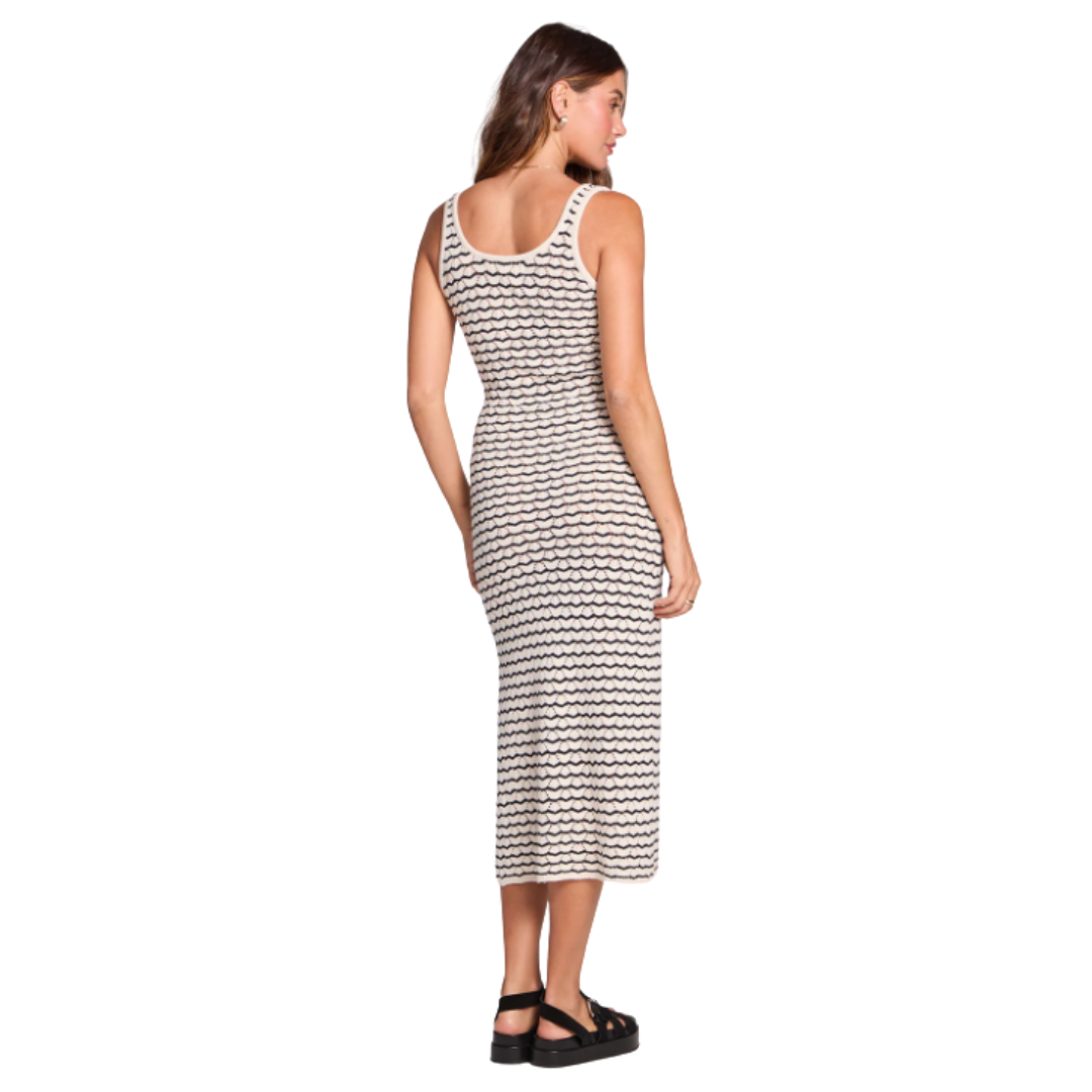 Saltwater Luxe Saltwater Luxe Women's Josseli Midi Dress - Black White Black White XS Womens Long Dresses