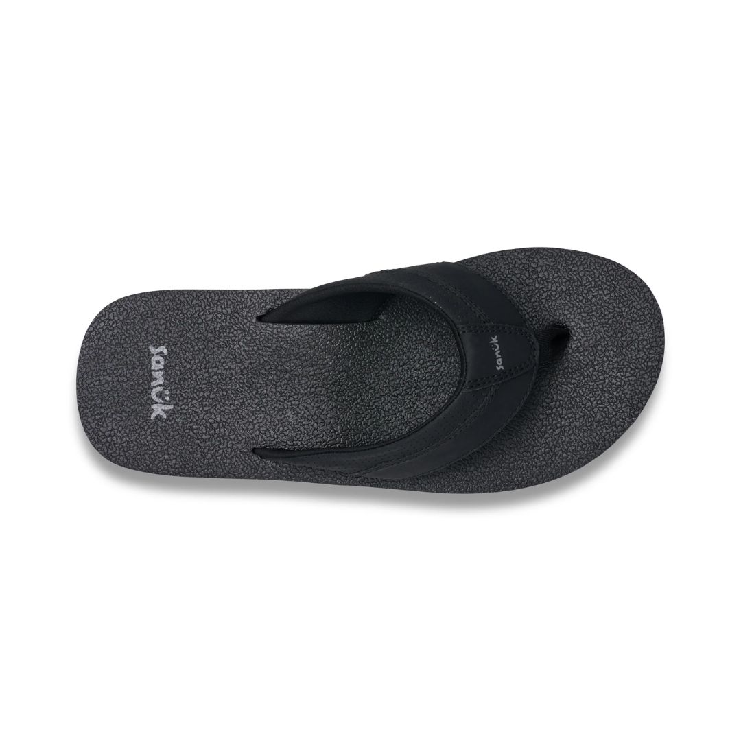 Sanuk Sanuk Men's Beer Cozy IV - Black Black 09 Mens Sandals Flip Flop 5 to 11