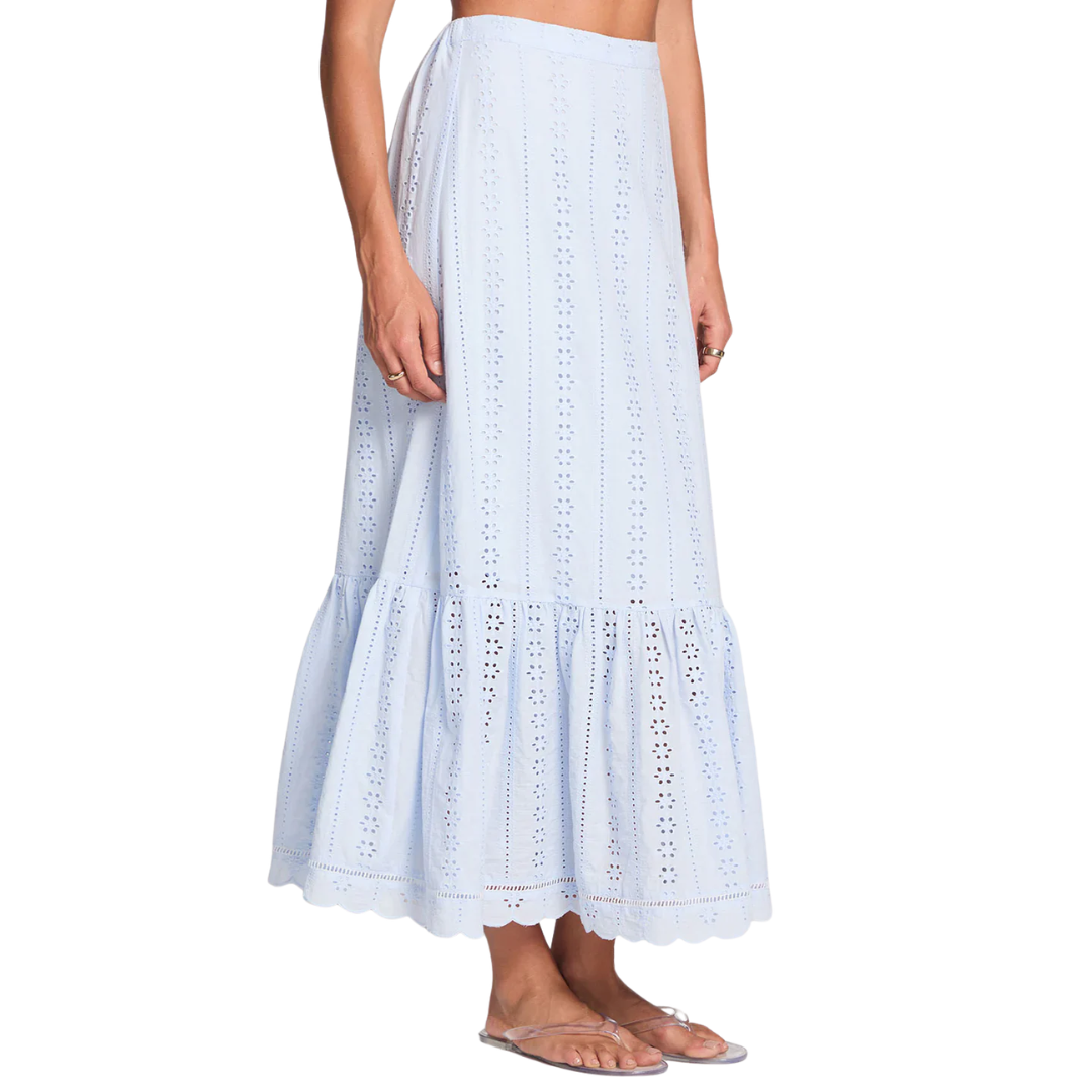 Saltwater Luxe Saltwater Luxe Women's Tatumn Maxi Skirt - Sky Blue Sky Blue S Womens Fabric Skirts