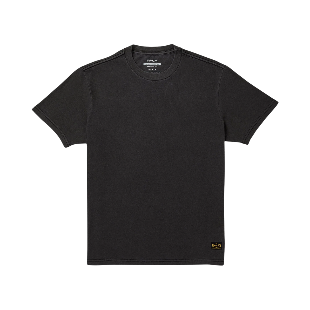 RVCA RVCA Men's Midweight Label Short Sleeve - Black Black M Mens Button Up Short Sleeve Shirts