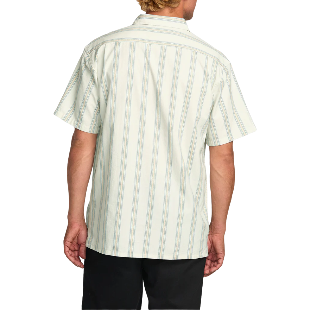 Billabong Billabong Men's Sundays Jacquard SS Soil S Mens Button Up Short Sleeve Shirts