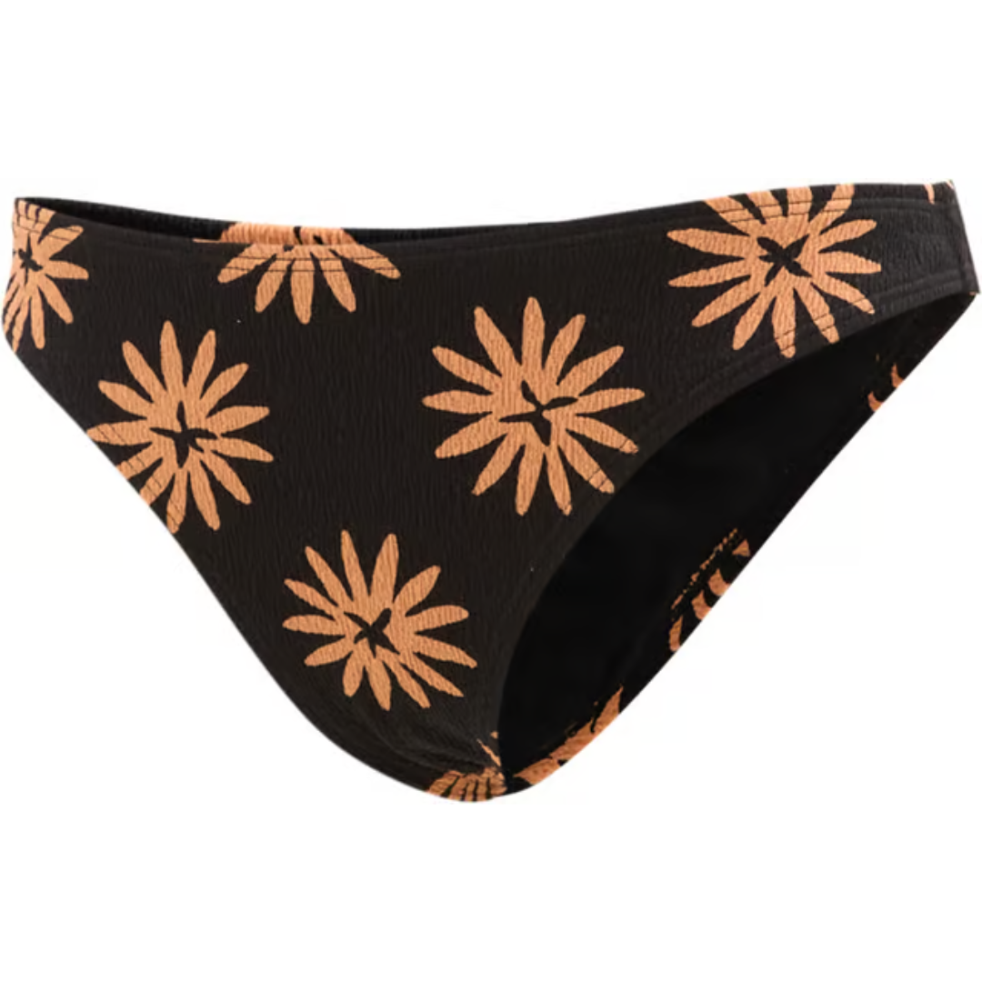 Volcom Volcom Women's Bright & Sol Midrise Skimpy Bikini Bottom - Black Bronze Black Bronze S Womens Bikini Bottoms