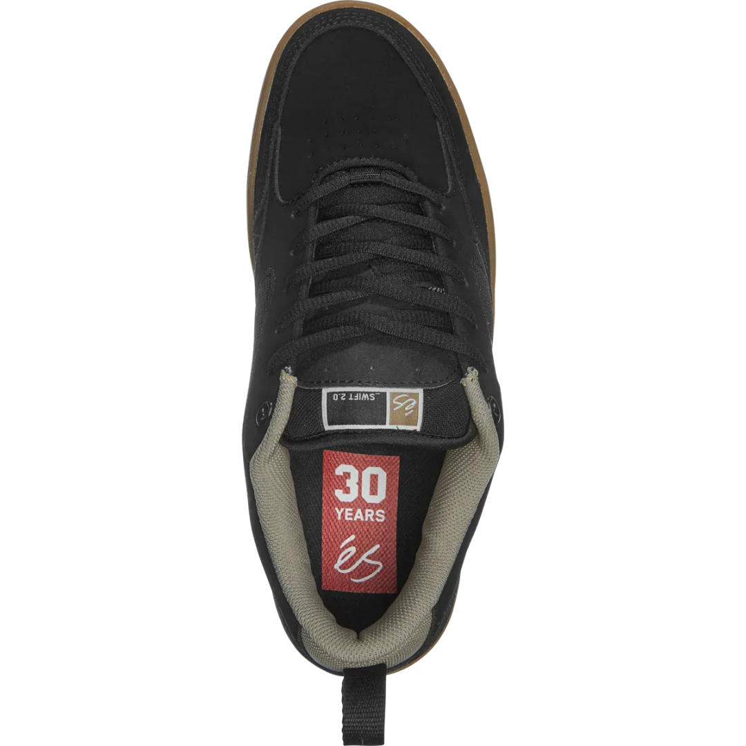 eS eS Men's Swift 2.0 Shoe - Black/Gum Black/Gum 9 Mens Skate Shoes 6 to 18