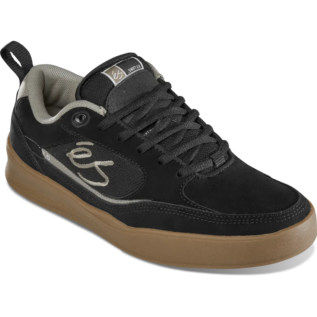 eS eS Men's Swift 2.0 Shoe - Black/Gum Black/Gum 9 Mens Skate Shoes 6 to 18