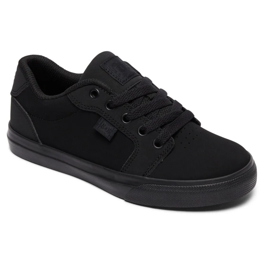 DC DC Youth Anvil Shoes - Black/Black Black/Black 11 Youth Boys Skate Shoes 5T to 13T and 1 to 7 US Size