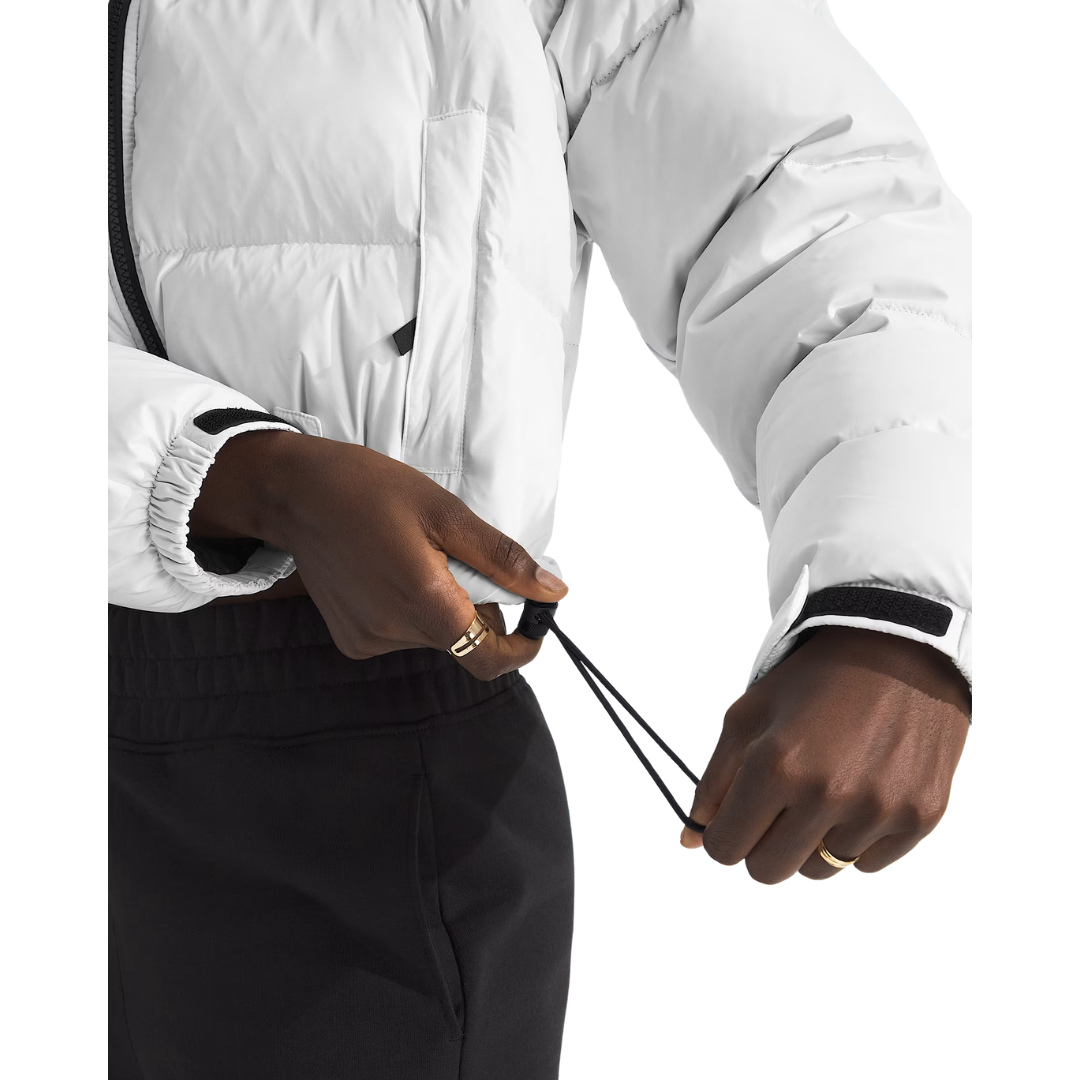 The North Face The North Face Women's Nuptse Short Jacket - White Dune/TNF Black White Dune/TNF Black S Womens Insulated Jackets
