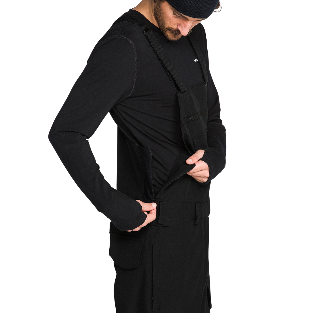 Volcom Volcom Men's Roan Bib Overall - Black Black M Mens Snowboard Bib Pants