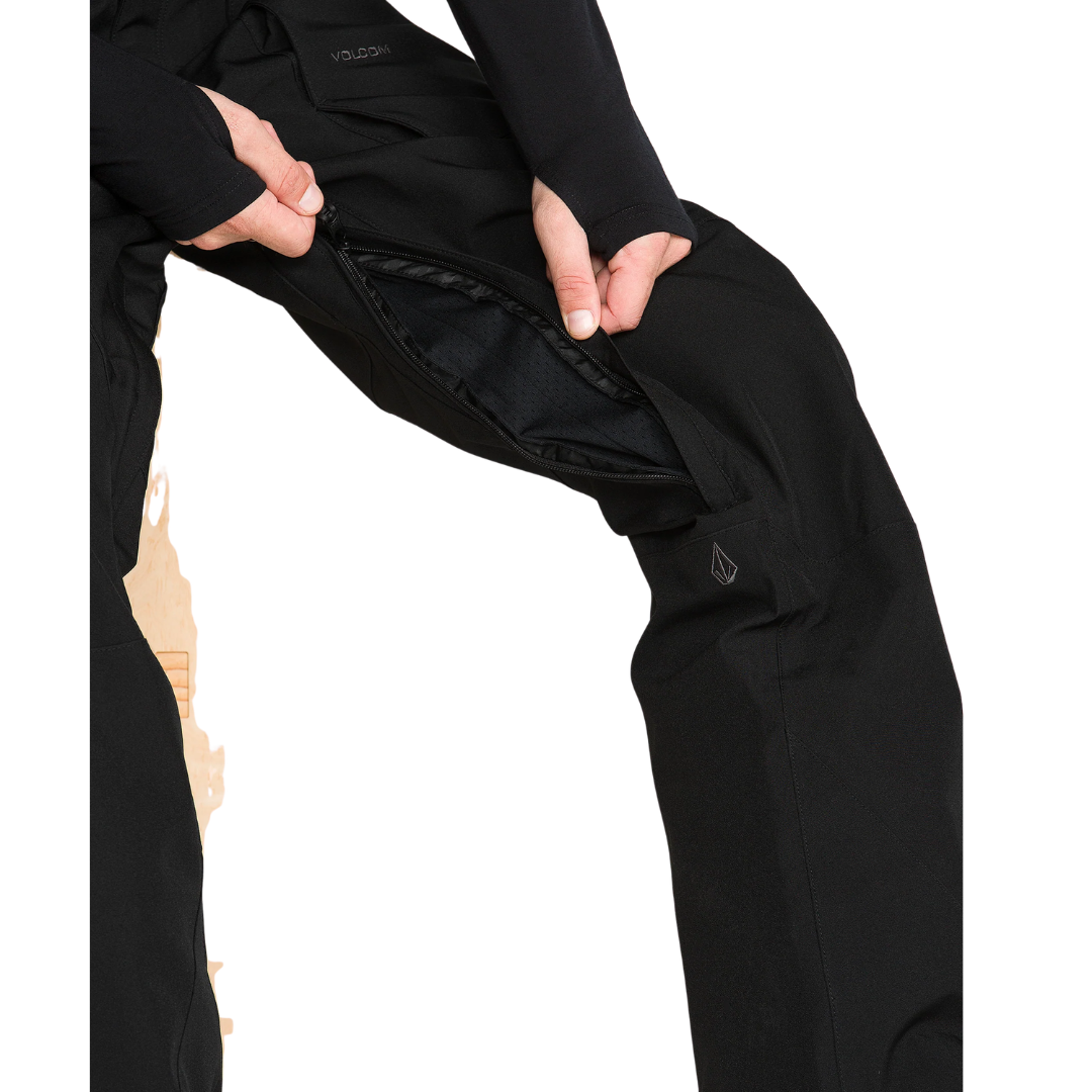 Volcom Volcom Men's Roan Bib Overall - Black Black M Mens Snowboard Bib Pants
