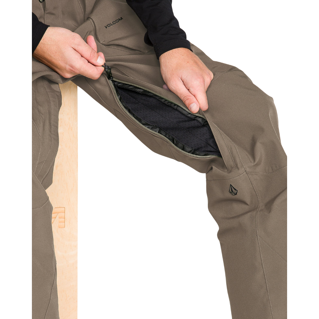 Volcom Volcom Men's Roan Bib Overall - Teak Teak M Mens Snowboard Bib Pants