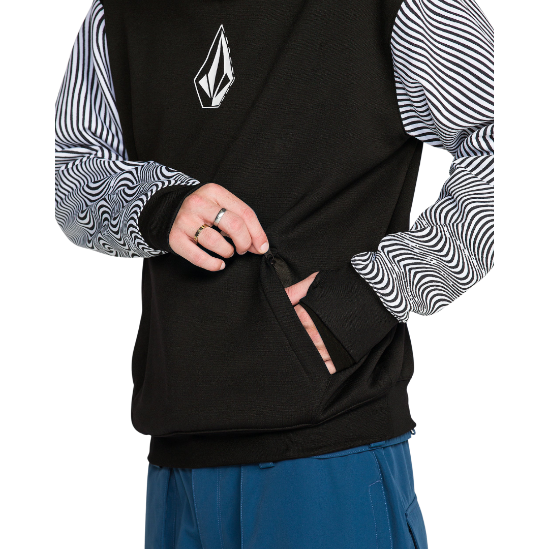 Volcom Volcom Men's Hydro Riding Hoodie - Black/White Black/White M Mens Pullover Hoodies