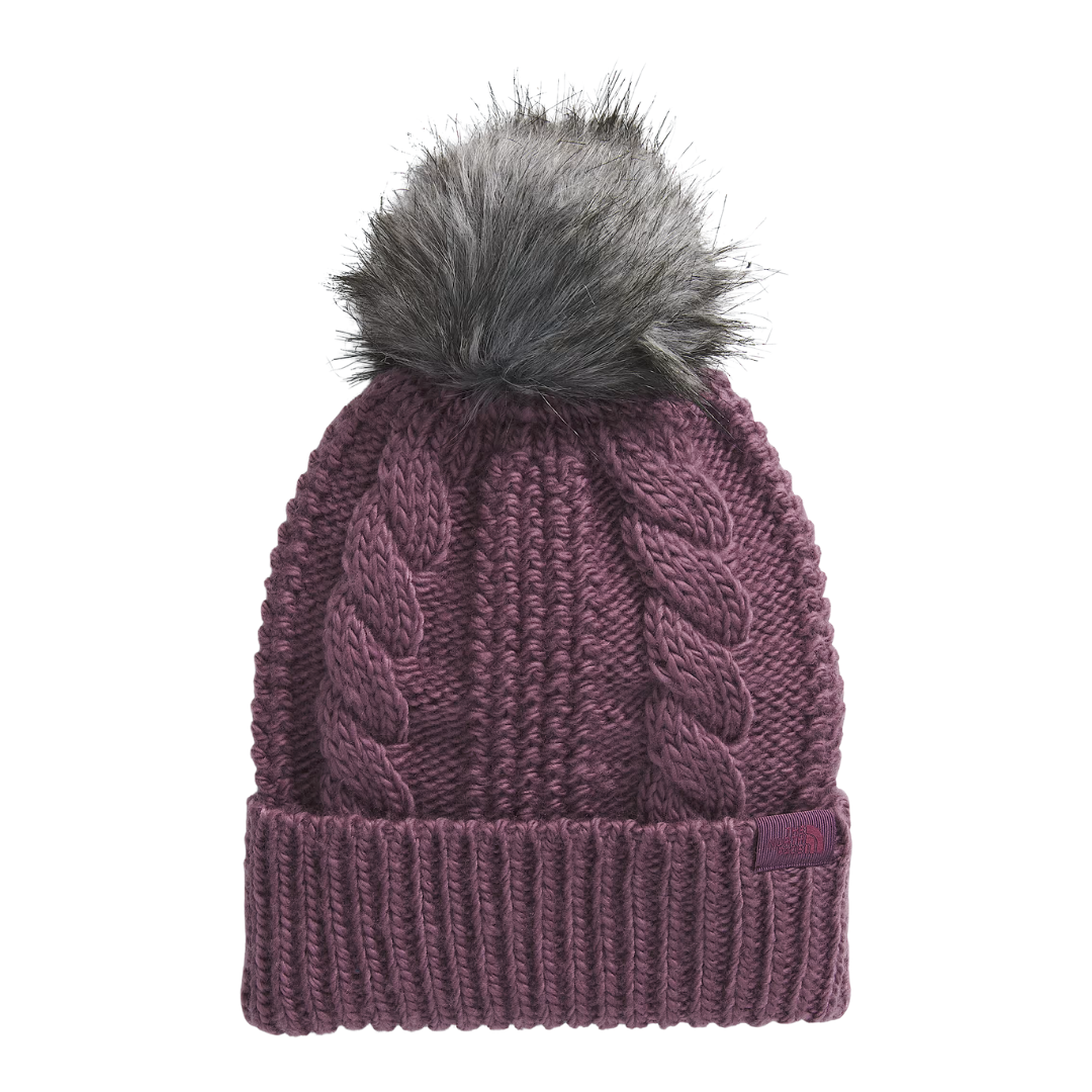 The North Face The North Face Women's Oh Mega Fur Pom Beanie - Grounded Plum Grounded Plum OS Womens Toques