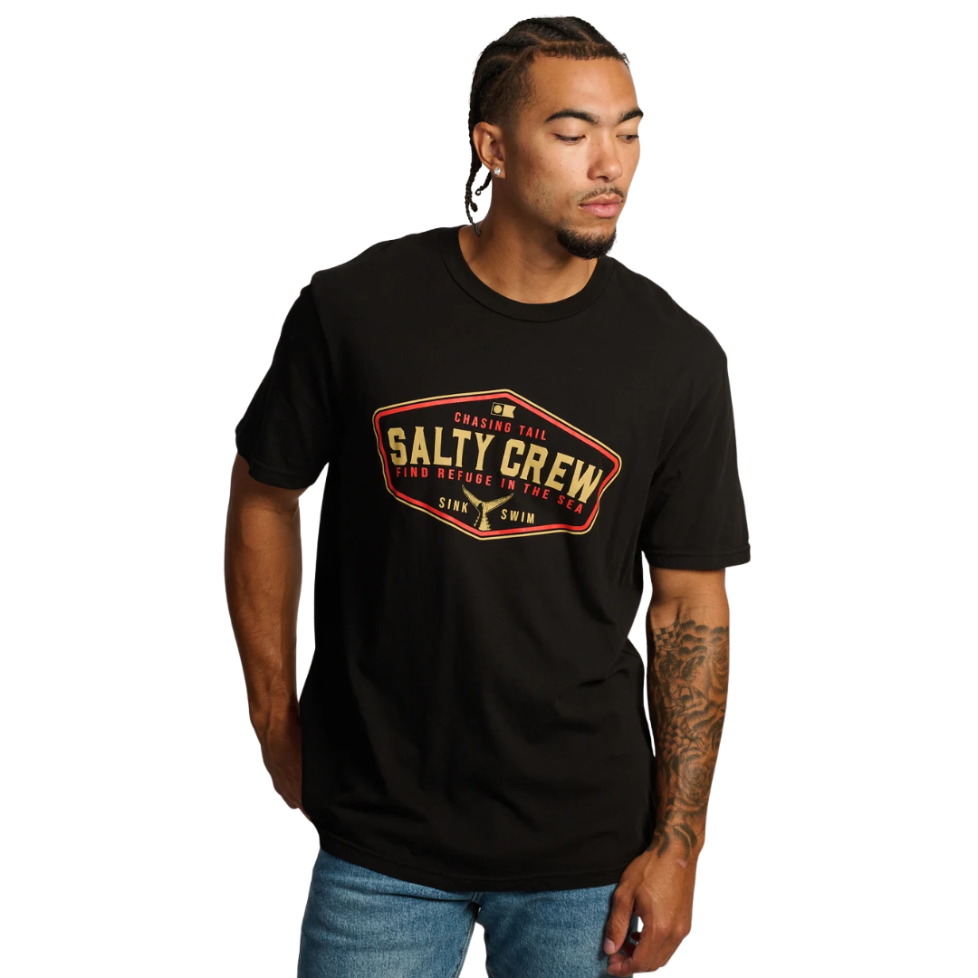 Salty Crew Salty Crew Men's Tailfin SS Tee Black M Mens T-Shirts