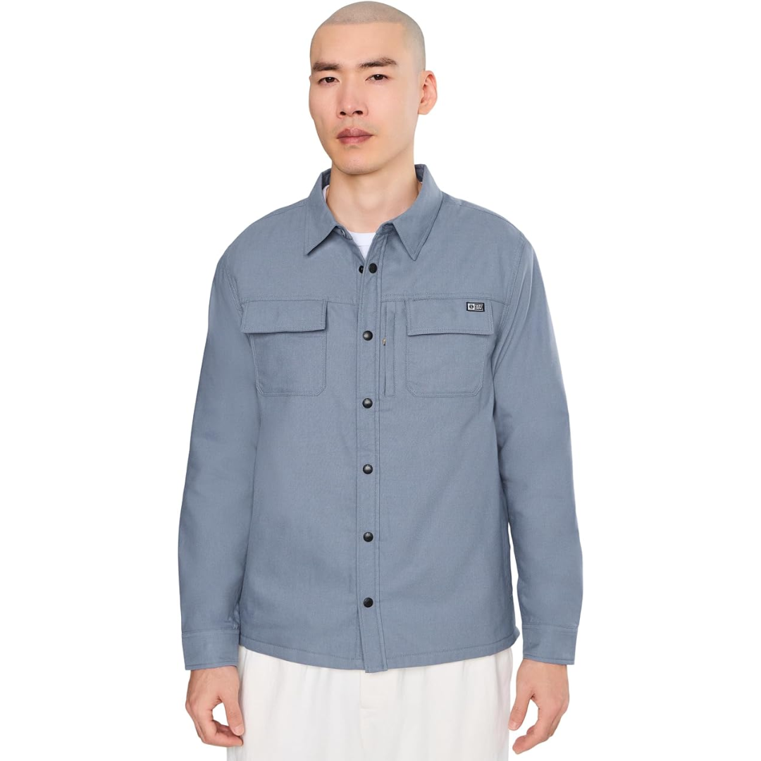 Salty Crew Salty Crew Men's Fathom LS Tech Shacket Agave M Mens Street Jackets