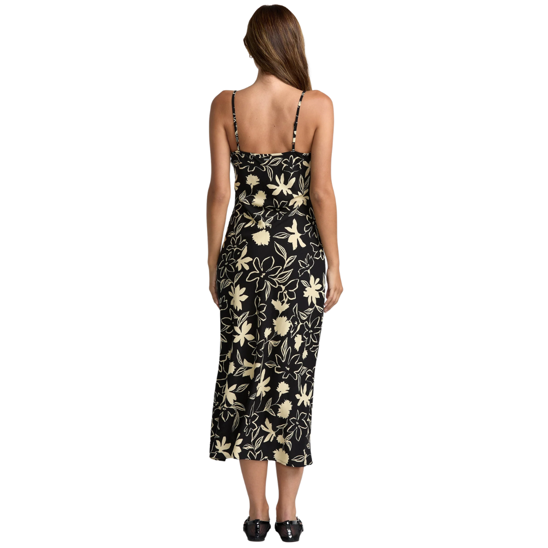 RVCA RVCA Women's Aelia Midi Dress - RVCA Black RVCA Black XS Womens Short Dresses