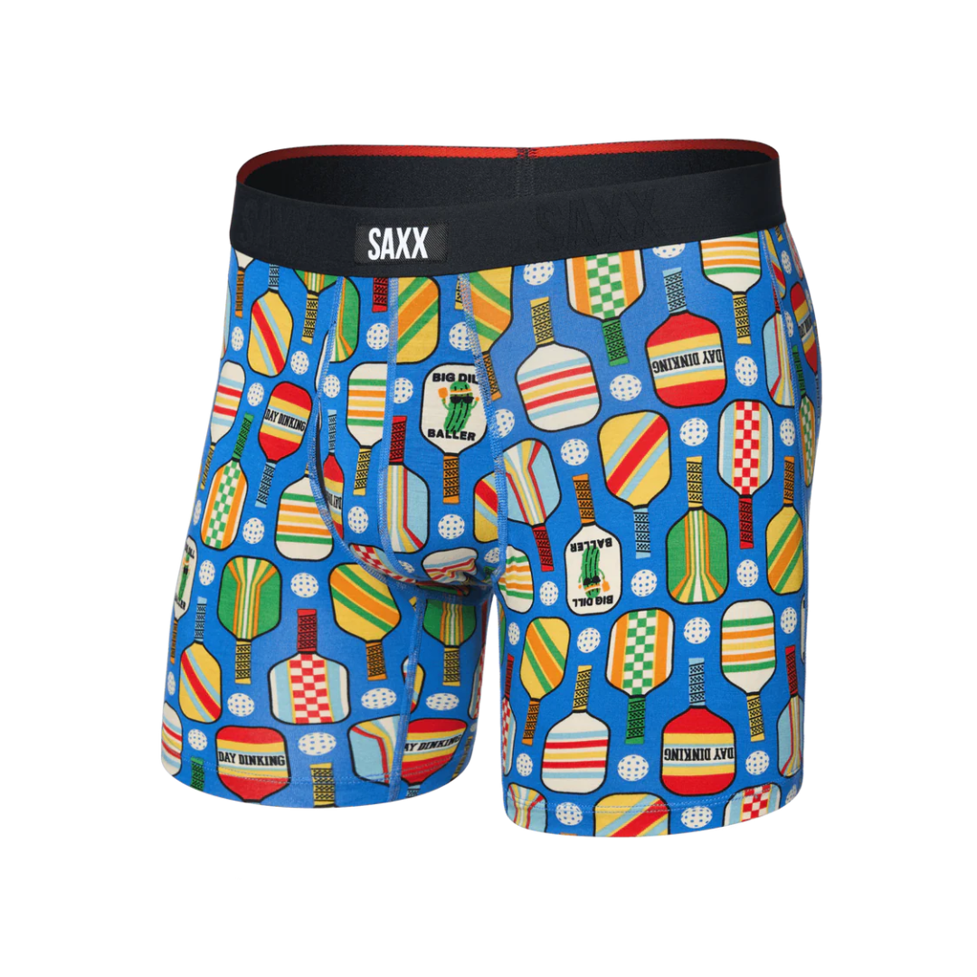 Boxer Saxx Vibe XTRA Fly pour homme - DAY DINKING - BLEU AUDACIEUX