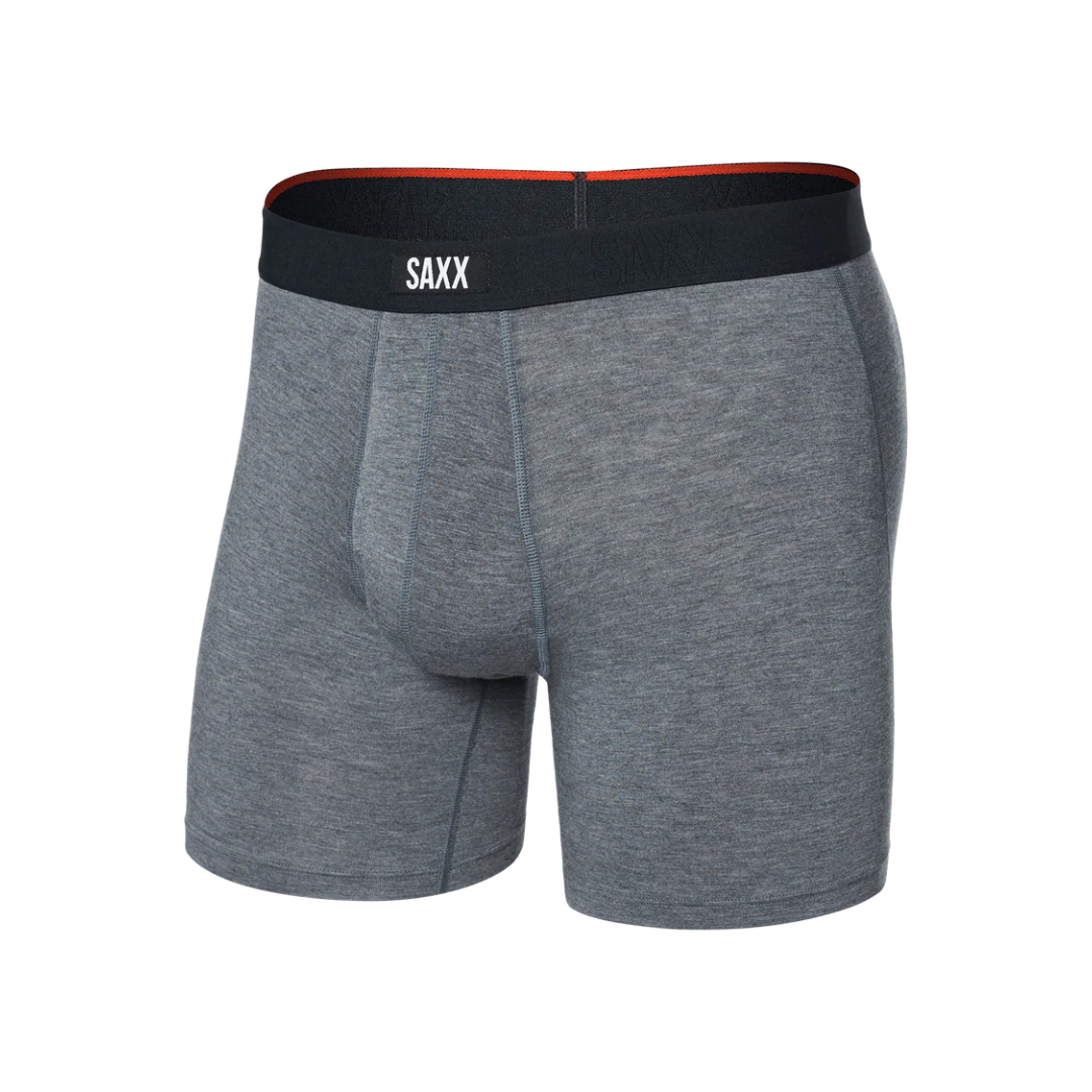 Calzoncillos bóxer Saxx Vibe XTRA para hombre - Gris oscuro jaspeado