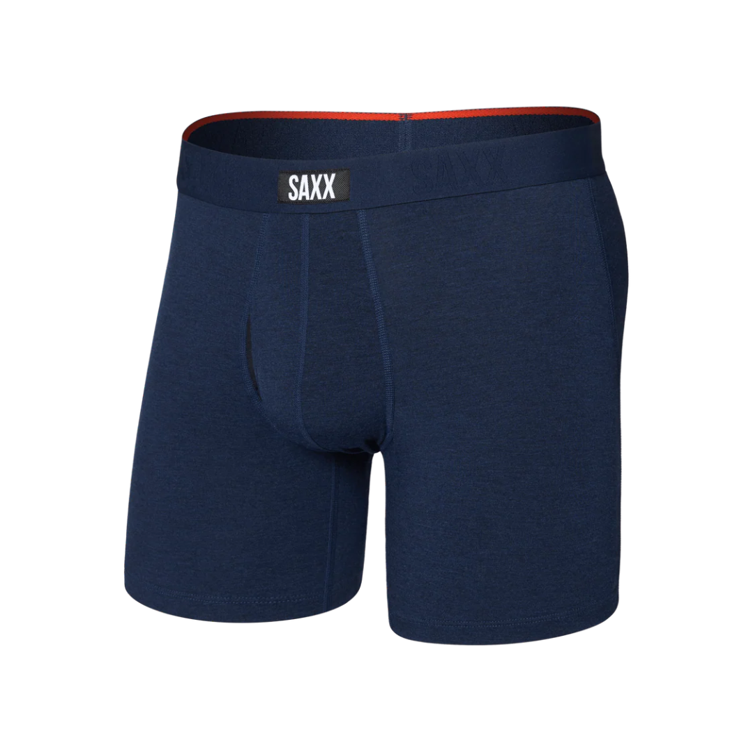 Calzoncillos bóxer Saxx Vibe XTRA para hombre - Azul marino oscuro jaspeado