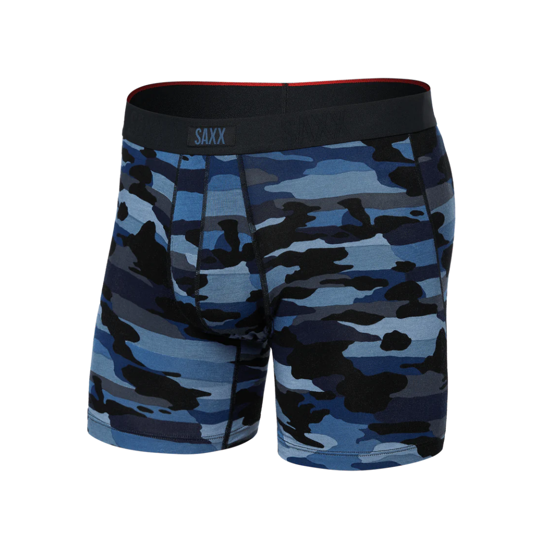 Calzoncillos bóxer Saxx Vibe XTRA para hombre - CLOUDBANK CAMO-NAVY