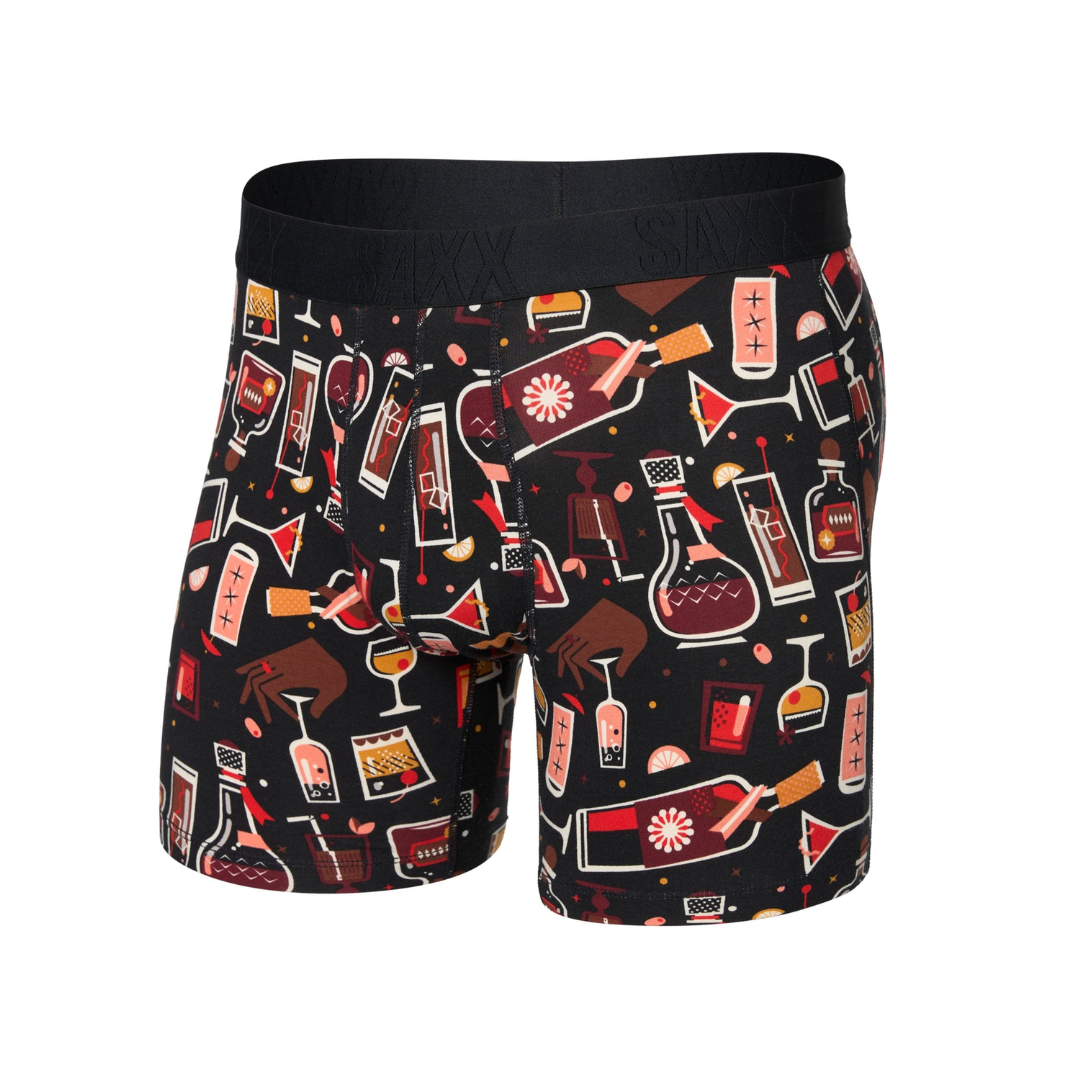 Saxx Men's Droptemp Cooling Cotton Boxer Brief Fly - VIVID STRIPE-MARITIME