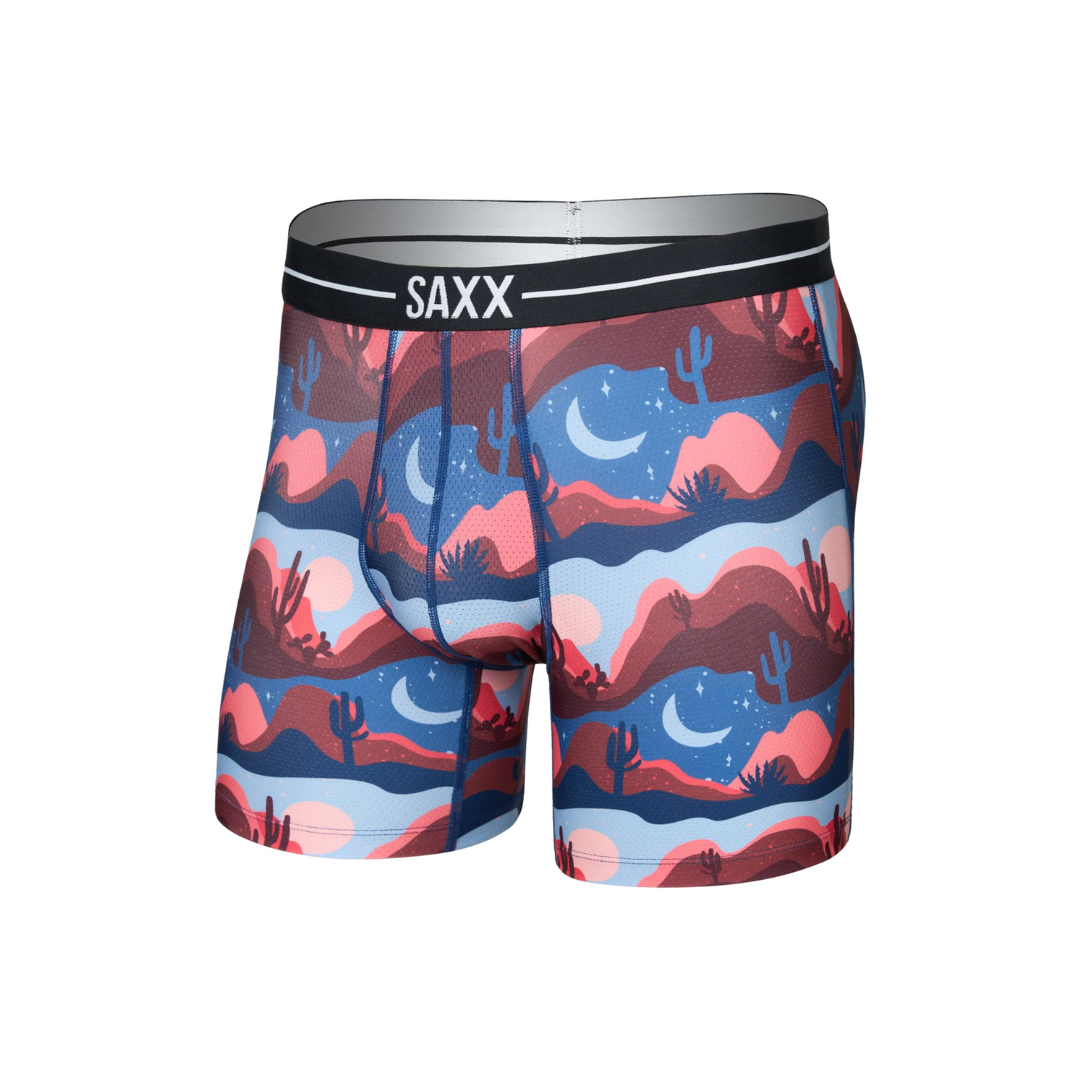 Calzoncillos bóxer de malla transpirable Saxx Volt - CANYON DAZE-RED CLAY