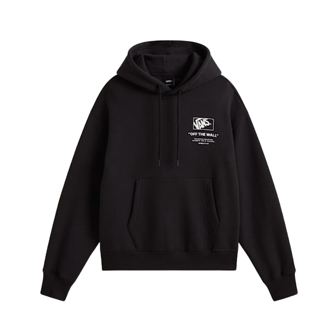 Vans Vans Men's Stacked HI Pullover - Black-White Black-White M Mens Pullover Hoodies