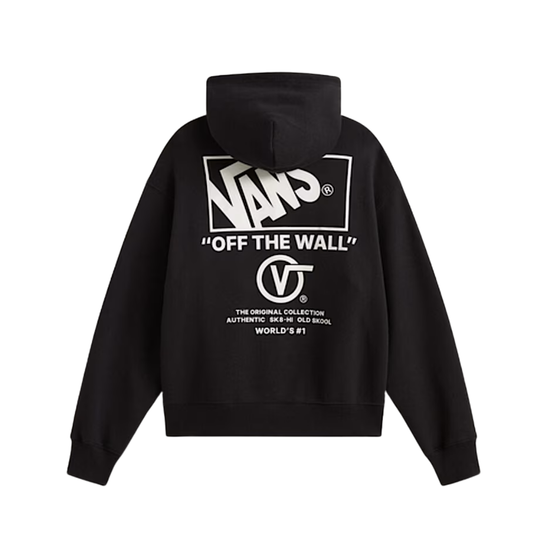 Vans Vans Men's Stacked HI Pullover - Black-White Black-White M Mens Pullover Hoodies