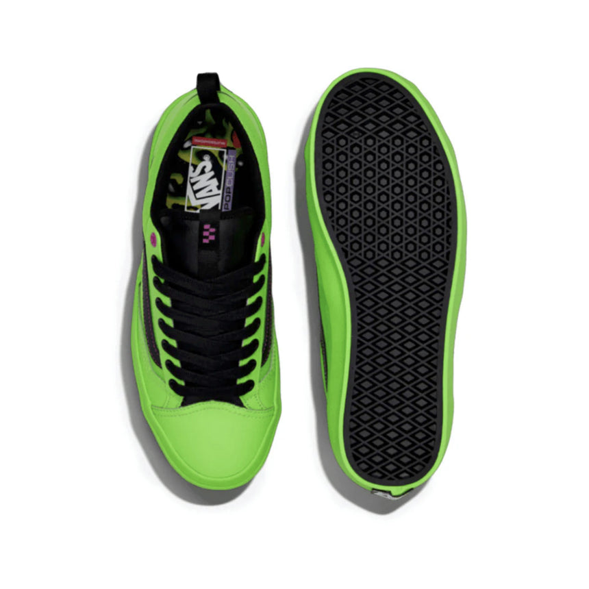 Vans Van's Men's Skate Old Skool 36+ - Acid Airbrush Black/Green Gecko Acid Airbrush Black/Green Gecko 8 Mens Skate Shoes 6 to 18