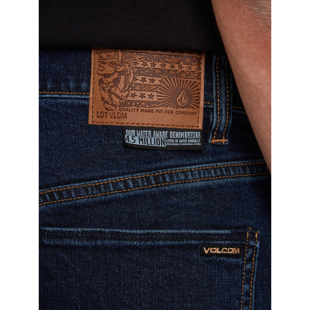 Volcom Volcom Mens Solver Denim Regualr Fit Jeans BLACK DENIM 28 Mens Jeans