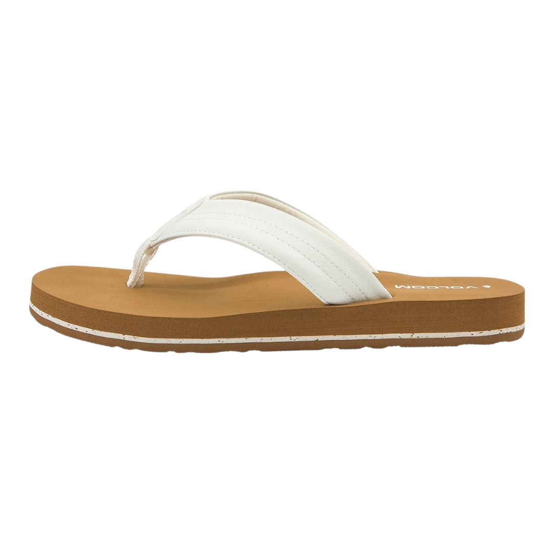 Volcom Volcom Women's Boyfriends Thong Sandals - White White 5 Womens Slip on Sandals 5 to 11