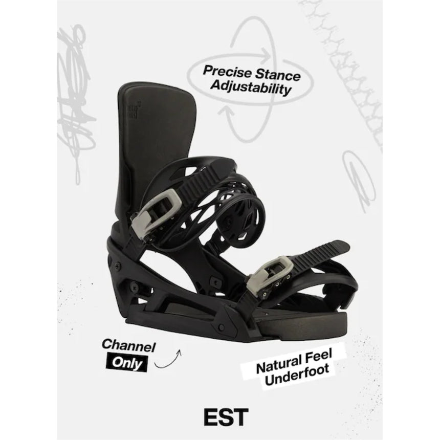 Burton Women's Lexa EST® Snowboard Bindings - Black Black M Womens Snowboard Bindings