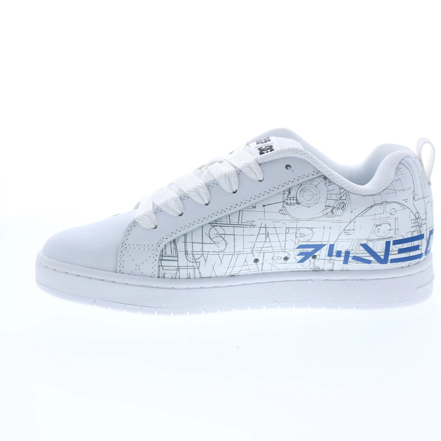 DC DC Men's SW CT Graffik Shoes - White/Blue White/Blue 10 Mens Skate Shoes 6 to 18