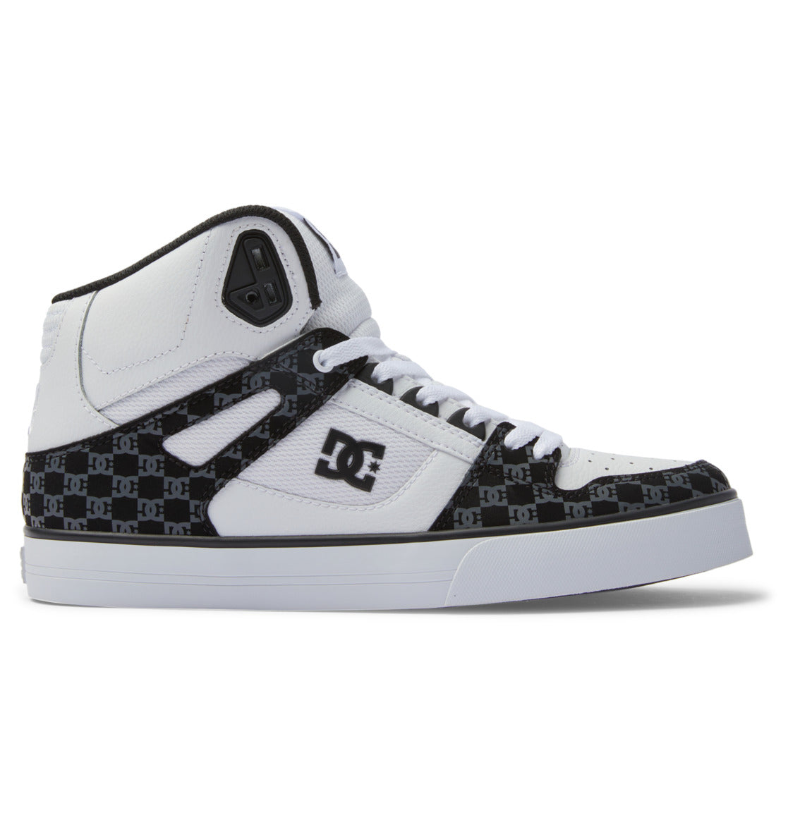DC Men's Pure High-Top WC Shoes - Black/White Monogram