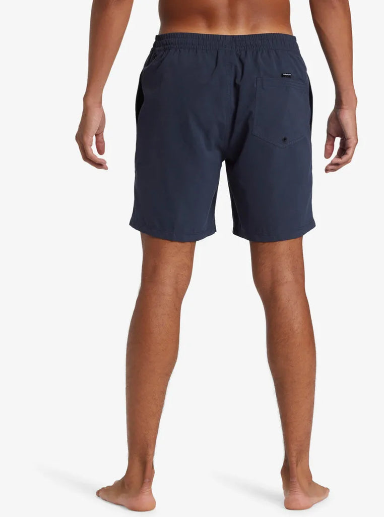 Quiksilver Quiksilver Men's Everyday Solid Volley 17" Marine Blue S Mens Elastic Swim Trunks