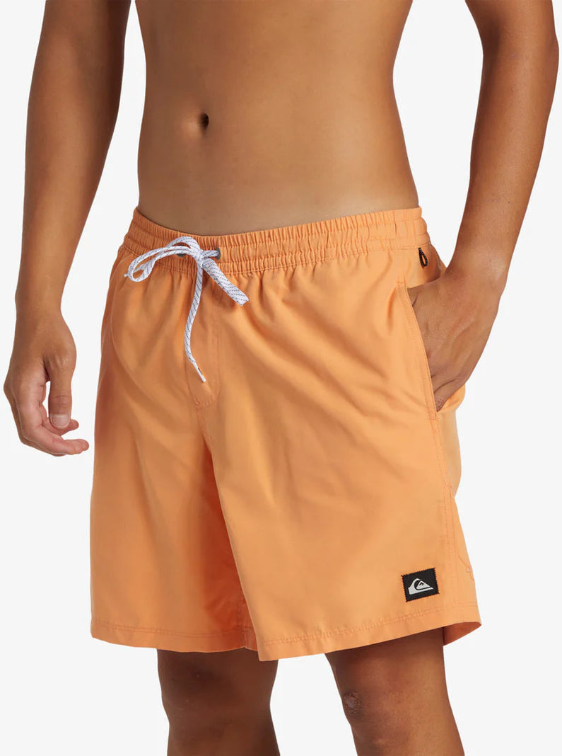 Quiksilver Quiksilver Men's Everyday Solid Volley 17" Marine Blue S Mens Elastic Swim Trunks