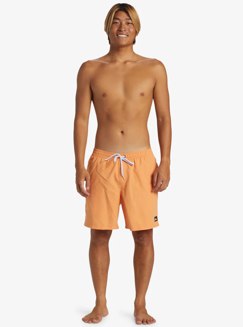 Quiksilver Quiksilver Men's Everyday Solid Volley 17" Marine Blue S Mens Elastic Swim Trunks
