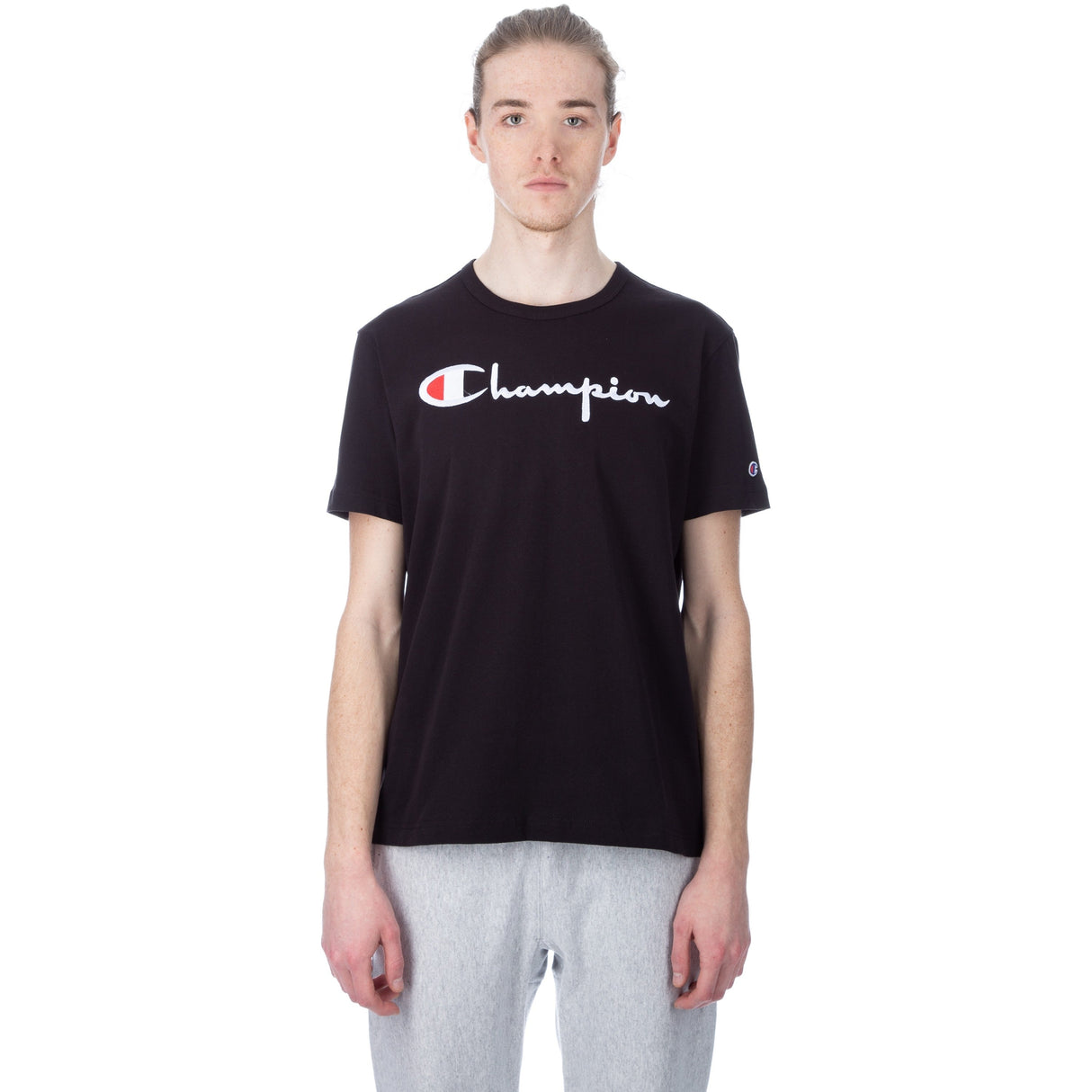 Champion Reverse Weave Script Tee - Black