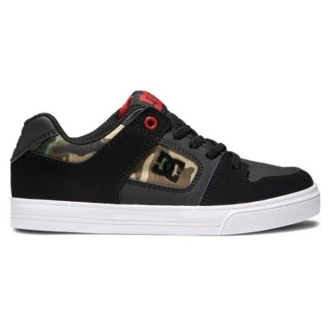 DC Pure Elastic Boys Shoes - Black/Camo