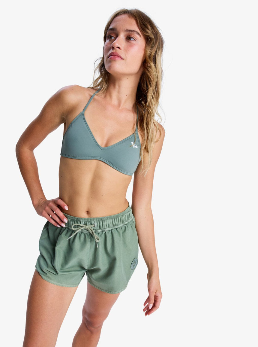 Roxy Roxy Women's No Bad Waves Boardshort - Oil Green Oil Green S Womens Board shorts