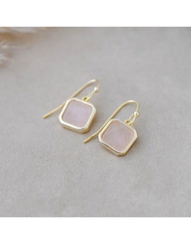 Glee Florence Earrings - Rose Quartz