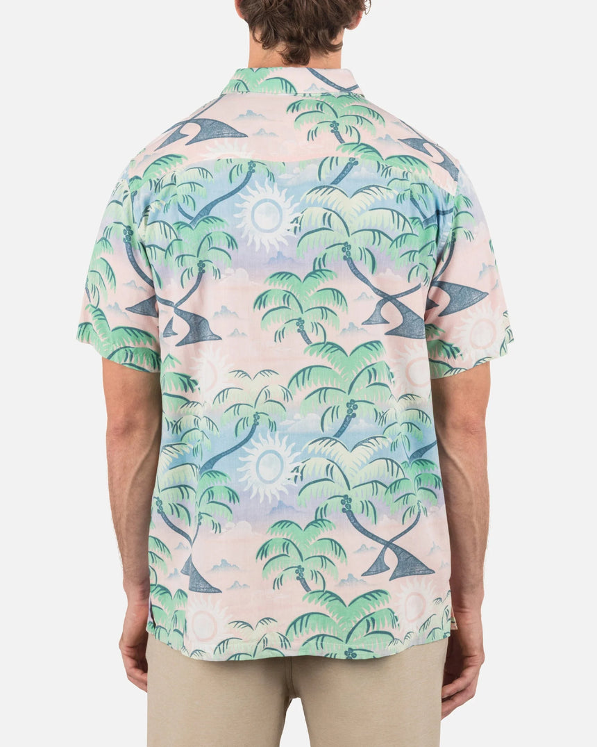 Hurley Hurley Men's Rincon SS Button Up Candy Pink M Mens Button Up Short Sleeve Shirts